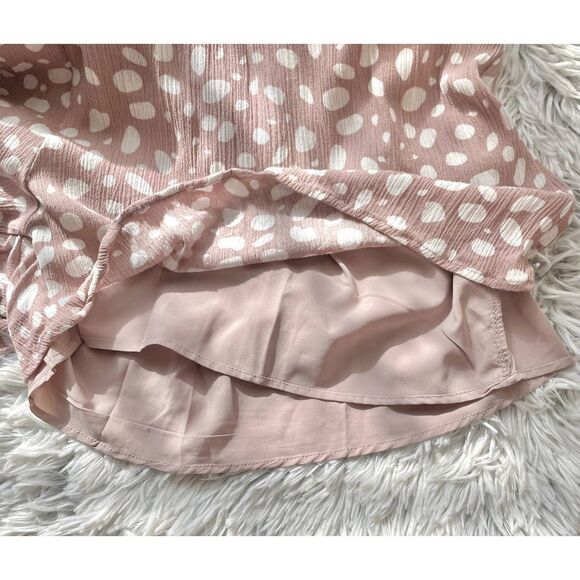 Pink Lily Polka Dot Romper in Mauve & White Size Small - Picture 10 of 11